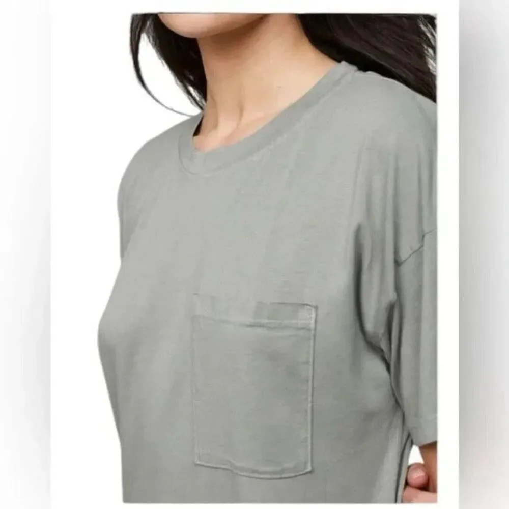 NWT Mate the Label Tencel Organic Cotton Sleep Tee Dress Sage Size XS